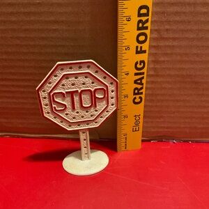 Vintage Metal STOP Sign Earring Holder